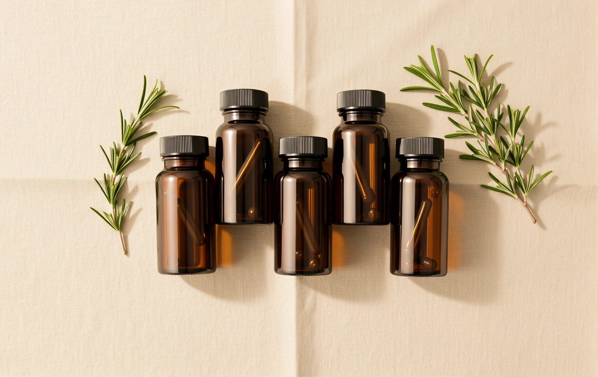 Natural wellness supplements in premium packaging